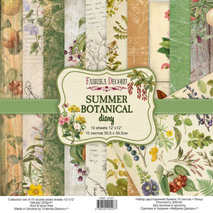 12" x 12" paper pad - Summer Botanical
