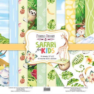 12" x 12" paper pad - Safari For Kids