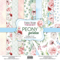 12" x 12" paper pad - Peony Garden