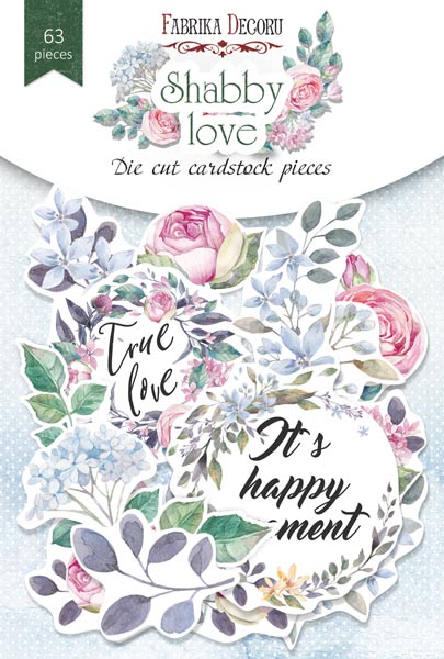 63pcs Shabby Love die cuts - Crafty Wizard