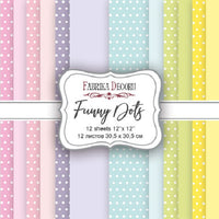 12" x 12" paper pad - Funny Dots - Crafty Wizard