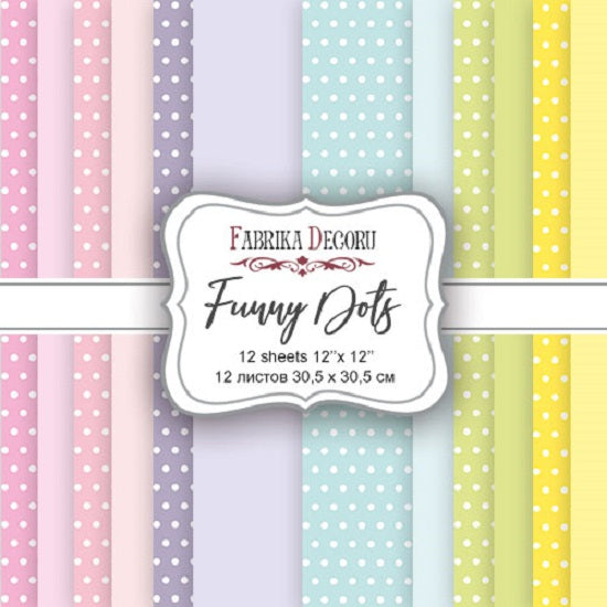 12" x 12" paper pad - Funny Dots - Crafty Wizard