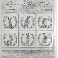 Wreaths and Hares 3 - rice paper set