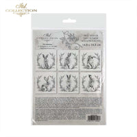 Wreaths and Hares 3 - rice paper set