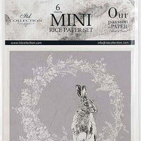 Wreaths and Hares 1 - rice paper set
