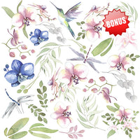8" x 8" paper pad - Tender Orchid - Crafty Wizard
