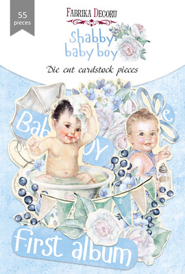 55pcs Shabby Baby Boy die cuts - Crafty Wizard