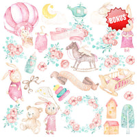 8" x 8" paper pad -  Dreamy Baby Girl - Crafty Wizard