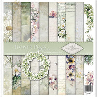 11.8" x 12.1" paper pad - Flower Post White