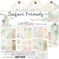 6" x 6" paper pad - Safari Friends