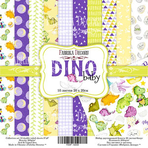 8" x 8" paper pad - Dino Baby - Crafty Wizard