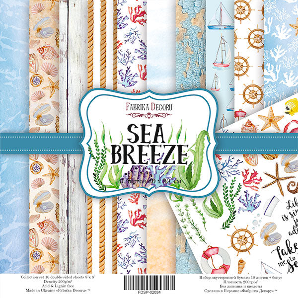 8" x 8" paper pad - Sea Breeze