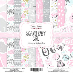 12" x 12" paper pad - Scandi baby girl - Crafty Wizard