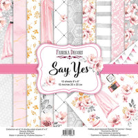 8" x 8" paper pad - Say Yes - Crafty Wizard