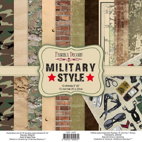 8" x 8" paper pad - Military Style