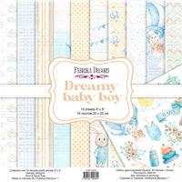 8" x 8" paper pad -  Dreamy Baby Boy - Crafty Wizard