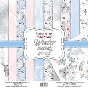 8" x 8" paper pad - Winter Melody - Crafty Wizard