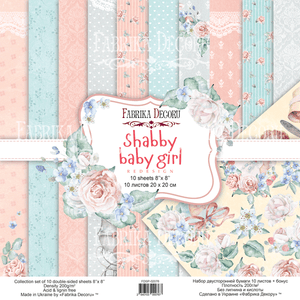 8" x 8" paper pad - Shabby Baby Girl - Crafty Wizard