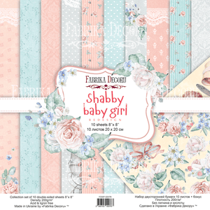 8" x 8" paper pad - Shabby Baby Girl - Crafty Wizard