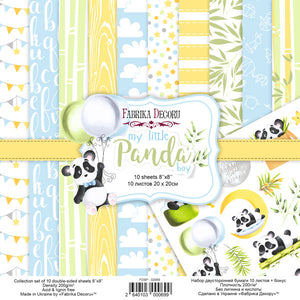 8" x 8" paper pad - My Little Panda Boy - Crafty Wizard