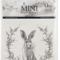 Wreaths and Hares 3 - rice paper set