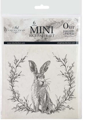 Wreaths and Hares 3 - rice paper set