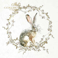 Wreaths and Hares 2 - rice paper set