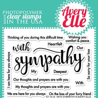 Avery Elle - With Sympathy - Clear Stamp Set - Crafty Wizard