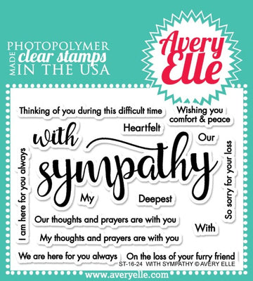 Avery Elle - With Sympathy - Clear Stamp Set - Crafty Wizard