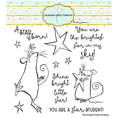 Colorado Craft Company - Anita Jeram Star is Born Clear Stamp Set