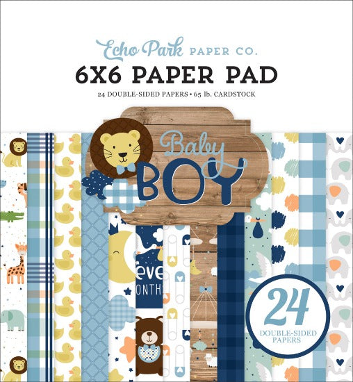 6" x 6" paper pad - Baby Boy - Crafty Wizard