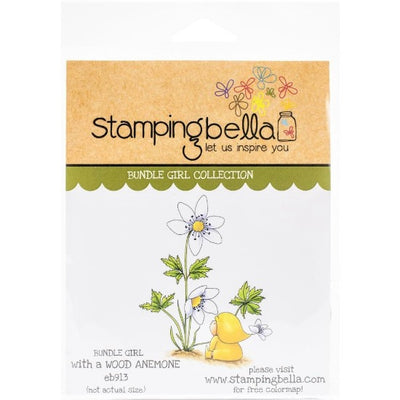 Stamping Bella  - Bundle Girl with a Wood Anemone - Rubber Stamp Set