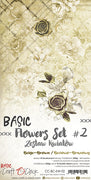 15.5 cm x 30.5 cm  paper pad - Basic brown flowers