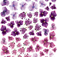 15.5 cm x 30.5 cm  paper pad - Basic purple fuchsia flowers