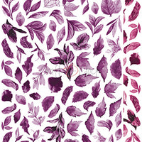 15.5 cm x 30.5 cm  paper pad - Basic purple fuchsia flowers