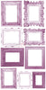 15.5 cm x 30.5 cm  paper pad - Basic purple fuchsia flowers