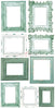 15.5 cm x 30.5 cm  paper pad - Basic mint flowers