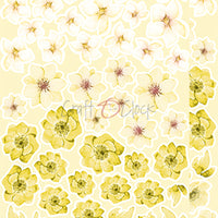 15.5 cm x 30.5 cm  paper pad - Basic yellow flowers