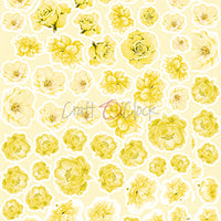 15.5 cm x 30.5 cm  paper pad - Basic yellow flowers