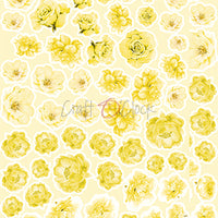 15.5 cm x 30.5 cm  paper pad - Basic yellow flowers