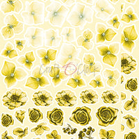 15.5 cm x 30.5 cm  paper pad - Basic yellow flowers