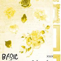 15.5 cm x 30.5 cm  paper pad - Basic yellow flowers