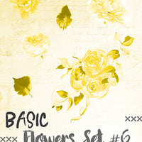 15.5 cm x 30.5 cm  paper pad - Basic yellow flowers