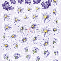 15.5 cm x 30.5 cm  paper pad - Basic lavender flowers