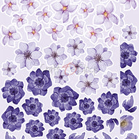 15.5 cm x 30.5 cm  paper pad - Basic lavender flowers