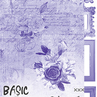 15.5 cm x 30.5 cm  paper pad - Basic lavender flowers