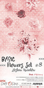 15.5 cm x 30.5 cm  paper pad - Basic pink flowers