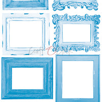 15.5 cm x 30.5 cm  paper pad - Basic blue flowers