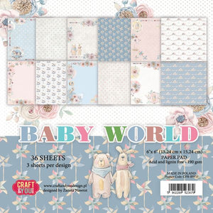 6" x 6" paper pad - Baby World
