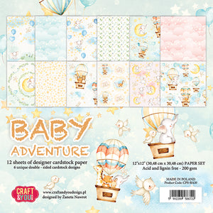 12" x 12" paper pad - Baby Adventure